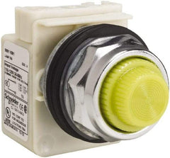 Schneider Electric - 120 VAC Yellow Lens Indicating Light - Screw Clamp Connector - Benchmark Tooling