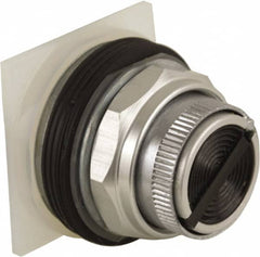 Schneider Electric - 30mm Mount Hole, Pushbutton Switch Only - Round, Black Pushbutton, Nonilluminated, Maintained (MA), Momentary (MO) - Benchmark Tooling