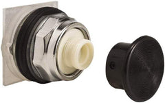 Schneider Electric - 30mm Mount Hole, Extended Straight, Pushbutton Switch Only - Black Pushbutton, Momentary (MO) - Benchmark Tooling