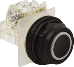 Schneider Electric - 30mm Mount Hole, Flush, Pushbutton Switch with Contact Block - Octagon, Black Pushbutton, Momentary (MO) - Benchmark Tooling