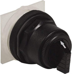 Schneider Electric - 30mm Mount Hole, 3 Position, Knob and Pushbutton Operated, Selector Switch Only - Black, Momentary (MO), without Contact Blocks, Anticorrosive, Weatherproof, Dust and Oil Resistant - Benchmark Tooling