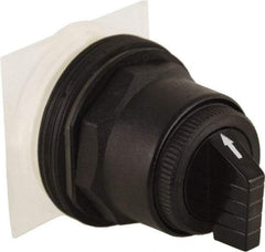 Schneider Electric - 30mm Mount Hole, 3 Position, Knob and Pushbutton Operated, Selector Switch Only - Black, Momentary (MO), without Contact Blocks, Anticorrosive, Weatherproof, Dust and Oil Resistant - Benchmark Tooling