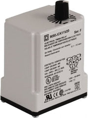 Square D - DPDT Time Delay Relay - 10 Contact Amp, 110 VDC & 120 VAC - Benchmark Tooling