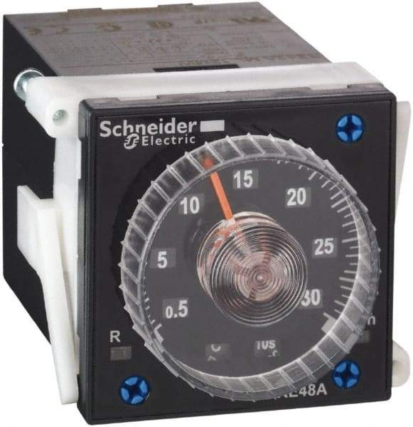 Schneider Electric - 300 hr Delay, Time Delay Relay - 5 Contact Amp, 24 to 240 VAC/VDC at 50/60 Hz - Benchmark Tooling