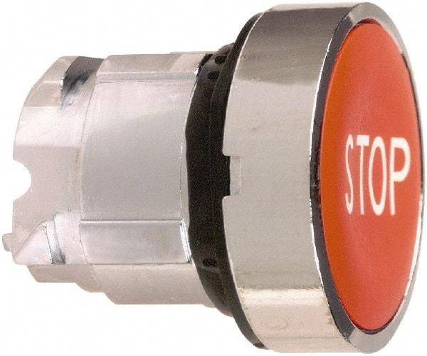 Schneider Electric - 22mm Mount Hole, Flush, Pushbutton Switch Only - Round, Red Pushbutton, Nonilluminated, Momentary (MO) - Benchmark Tooling