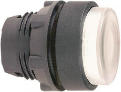 Schneider Electric - 22mm Mount Hole, Extended Straight, Pushbutton Switch Only - Round, White Pushbutton, Illuminated, Momentary (MO) - Benchmark Tooling