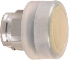 Schneider Electric - 22mm Mount Hole, Extended Straight, Pushbutton Switch Only - Round, Yellow Pushbutton, Nonilluminated, Momentary (MO) - Benchmark Tooling