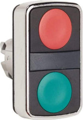 Schneider Electric - 22mm Mount Hole, Flush, Pushbutton Switch Only - Rectangle, Green and Red Pushbutton, Nonilluminated, Momentary (MO), On-Off, Shock and Vibration Resistant - Benchmark Tooling