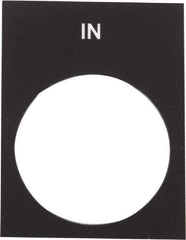 Schneider Electric - Rectangular, PVC Legend Plate - In - Black Background, White Letters, 22mm Hole Diameter, 30mm Wide x 40mm High - Benchmark Tooling