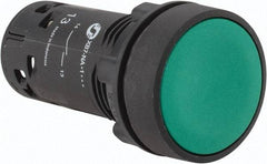 Schneider Electric - 22mm Mount Hole, Flush, Pushbutton Switch Only - Round, Green Pushbutton, Nonilluminated, Momentary (MO), Shock and Vibration Resistant - Benchmark Tooling