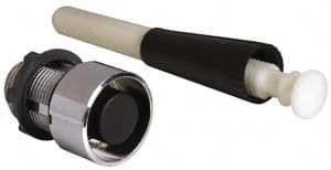 Schneider Electric - 22mm Mount Hole, Flush, Pushbutton Switch Only - Round, Black Pushbutton, Nonilluminated - Benchmark Tooling