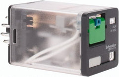 Schneider Electric - Octal Electromechanical Plug-in General Purpose Relay - 10 Amp at 240 V, 3PDT, 24 VDC, 35mm Wide x 56mm High x 35.4mm Deep - Benchmark Tooling