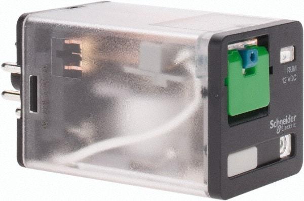 Schneider Electric - Octal Electromechanical Plug-in General Purpose Relay - 10 Amp at 240 V, DPDT, 12 VDC, 35mm Wide x 56mm High x 35.4mm Deep - Benchmark Tooling