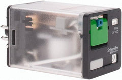 Schneider Electric - Octal Electromechanical Plug-in General Purpose Relay - 10 Amp at 240 V, DPDT, 24 VDC, 35mm Wide x 56mm High x 35.4mm Deep - Benchmark Tooling