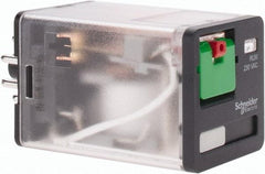 Schneider Electric - 3 at 60 Hz VA Power Rating, Octal Electromechanical Plug-in General Purpose Relay - 10 Amp at 277 VAC & 30 VDC, DPDT, 230 VAC, 35mm Wide x 56mm High x 35.4mm Deep - Benchmark Tooling