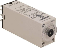 Schneider Electric - 14 Pin, 100 hr Delay, Multiple Range 4PDT Time Delay Relay - 5 Contact Amp, 120 VAC, Knob - Benchmark Tooling