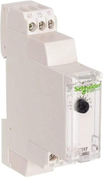 Schneider Electric - 100 hr Delay, Multiple Range SPDT Time Delay Relay - 8 Contact Amp, 24 VDC & 24 to 240 VAC, Selector Switch - Benchmark Tooling