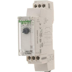 Schneider Electric - 100 hr Delay, Multiple Range SPST Time Delay Relay - 0.7 Contact Amp, 24 to 240 VAC/VDC, Selector Switch - Benchmark Tooling