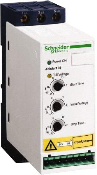 Schneider Electric - 6 Amp, 120 Coil VAC, 50/60 Hz, IEC Motor Starter - 3 Phase Hp: 2 at 460 Volt, 2 at 480 Volt, 3 at 460 Volt, 3 at 480 Volt - Benchmark Tooling