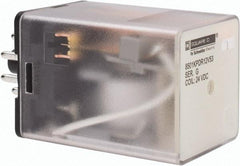 Square D - 8 Pins, 1 hp at 277 Volt & 1/3 hp at 120 Volt, 3 VA Power Rating, Octal Electromechanical Plug-in General Purpose Relay - 10 Amp at 250 VAC, DPDT, 24 VDC, 34.9mm Wide x 50.3mm High x 35.4mm Deep - Benchmark Tooling