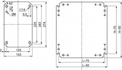 Schneider Electric - Electrical Enclosure Steel Mounting Plate - For Use with 400 (H) x 400 (W) Floor Standing Enclosure, RoHS Compliant, Includes Mounting Hardware & Mounting Plate - Benchmark Tooling