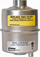 Parker - 1/2 NPT Air Compressor Inlet Filter - 3 CFM, 2.9" Diam x 4.4" High, Use with Welch Pump Models #1400, 1405, 8907 - Benchmark Tooling