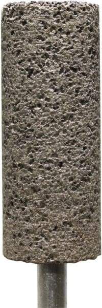 Tru-Maxx - 3/4" Head Diam x 3/4" Thickness, W208, Cylinder End, Zirconia Alumina Mounted Point - Brown, Coarse Grade, 30 Grit, 18,750 RPM - Benchmark Tooling