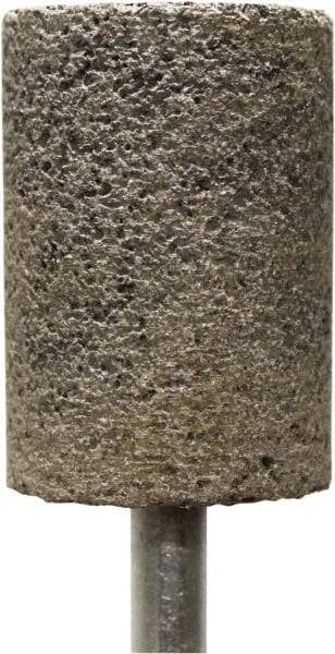 Tru-Maxx - 1" Head Diam x 1" Thickness, W221, Cylinder End, Zirconia Alumina Mounted Point - Brown, Coarse Grade, 30 Grit, 19,120 RPM - Benchmark Tooling
