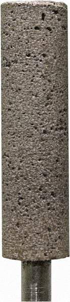 Tru-Maxx - 1/2" Head Diam x 1/2" Thickness, W189, Cylinder End, Zirconia Alumina Mounted Point - Brown, Coarse Grade, 36 Grit, 24,000 RPM - Benchmark Tooling