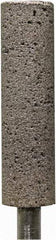 Tru-Maxx - 1/2" Head Diam x 1/2" Thickness, W189, Cylinder End, Zirconia Alumina Mounted Point - Brown, Coarse Grade, 36 Grit, 24,000 RPM - Benchmark Tooling