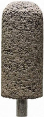 Tru-Maxx - 7/8" Head Diam x 7/8" Thickness, A11, Cylinder End, Zirconia Alumina Mounted Point - Brown, Coarse Grade, 36 Grit, 19,860 RPM - Benchmark Tooling