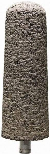 Tru-Maxx - 1" Head Diam x 1" Thickness, A3, Tree End, Zirconia Alumina Mounted Point - Brown, Coarse Grade, 36 Grit, 16,100 RPM - Benchmark Tooling