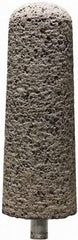 Tru-Maxx - 1" Head Diam x 1" Thickness, A3, Tree End, Zirconia Alumina Mounted Point - Brown, Coarse Grade, 36 Grit, 16,100 RPM - Benchmark Tooling