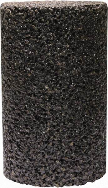 Tru-Maxx - Type 18, 1-1/2" Max Diam, 3" Head Thickness, 24 Grit Oval Cone - Zirconia Alumina, Coarse Grade, 5/8-11 Shank Thread - Benchmark Tooling