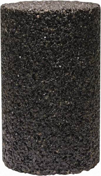 Tru-Maxx - Type 18, 1-1/2" Max Diam, 2-1/2" Head Thickness, 16 Grit Oval Cone - Zirconia Alumina, Coarse Grade, 3/8-24 Shank Thread - Benchmark Tooling