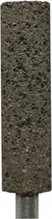 Tru-Maxx - 1/2" Head Diam x 2" Thickness, W189, Cylinder End, Zirconia Alumina Mounted Point - Brown, Coarse Grade, 24 Grit, 24,000 RPM - Benchmark Tooling