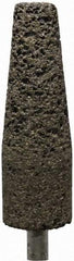 Tru-Maxx - 1" Head Diam x 2-3/4" Thickness, A3, Tree End, Zirconia Alumina Mounted Point - Brown, Coarse Grade, 24 Grit, 16,100 RPM - Benchmark Tooling