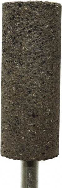 Tru-Maxx - 1" Head Diam x 2" Thickness, W222, Cylinder End, Zirconia Alumina Mounted Point - Brown, Coarse Grade, 24 Grit, 15,900 RPM - Benchmark Tooling