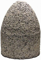 Tru-Maxx - Type 16, 2-3/4" Max Diam, 3-1/2" Head Thickness, 16 Grit Round Cone - Zirconia Alumina, Coarse Grade, 5/8-11 Shank Thread - Benchmark Tooling