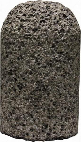 Tru-Maxx - Type 18, 1-1/2" Max Diam, 2-1/2" Head Thickness, 16 Grit Round Cone - Zirconia Alumina, Coarse Grade, 5/8-11 Shank Thread - Benchmark Tooling