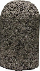 Tru-Maxx - Type 18, 1-1/2" Max Diam, 2-1/2" Head Thickness, 16 Grit Round Cone - Zirconia Alumina, Coarse Grade, 5/8-11 Shank Thread - Benchmark Tooling