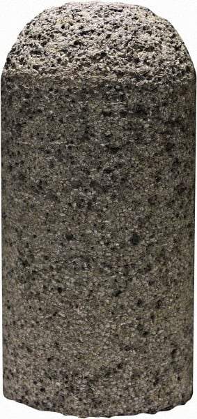 Tru-Maxx - Type 18, 2" Max Diam, 4" Head Thickness, 16 Grit Round Cone - Zirconia Alumina, Coarse Grade, 5/8-11 Shank Thread - Benchmark Tooling
