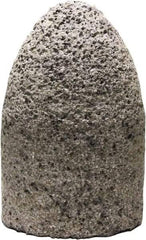 Tru-Maxx - Type 16, 2" Max Diam, 3" Head Thickness, 16 Grit Round Cone - Zirconia Alumina, Coarse Grade, 5/8-11 Shank Thread - Benchmark Tooling