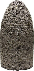 Tru-Maxx - Type 16, 1-1/2" Max Diam, 3" Head Thickness, 16 Grit Round Cone - Zirconia Alumina, Coarse Grade, 5/8-11 Shank Thread - Benchmark Tooling