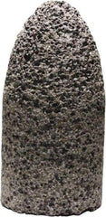 Tru-Maxx - Type 16, 1-1/2" Max Diam, 3" Head Thickness, 16 Grit Round Cone - Zirconia Alumina, Coarse Grade, 3/8-24 Shank Thread - Benchmark Tooling