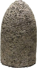 Tru-Maxx - Type 16, 1-1/2" Max Diam, 2-1/2" Head Thickness, 24 Grit Round Cone - Zirconia Alumina, Coarse Grade, 5/8-11 Shank Thread - Benchmark Tooling