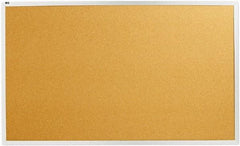 Quartet - 60" Wide x 36" High Open Cork Bulletin Board - Natural Cork over Fiberboard, Aluminum Frame - Benchmark Tooling