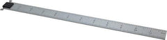 SPI - 12" Long, 1/64, 1/32, 1/16, 1/8" Graduation, Tool Steel Rule - 4R Graduation Style, 1" Wide, Silver, Satin Chrome Finish - Benchmark Tooling