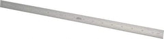 SPI - 18" Long, 1/64, 1/32" and 0.5, 1mm Graduation, Flexible Steel Rule - English/Metric Graduation Style, 3/4" Wide, Silver, Satin Chrome Finish - Benchmark Tooling