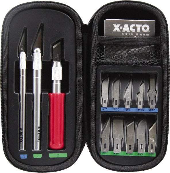 X-ACTO - Hobby Knife Set - 16 Pieces, Includes 3 Knives & 16 Blades - Benchmark Tooling